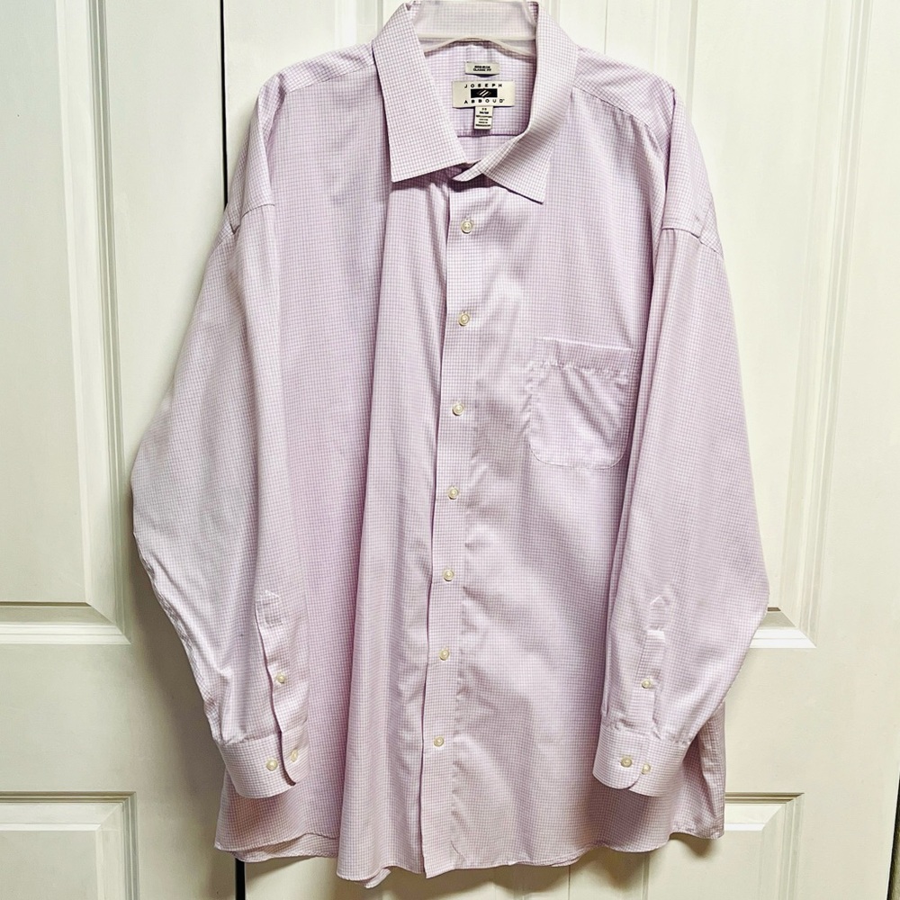 Joseph Abboud Men's Lavender Micro-Pattern Dress Shirt Size 20